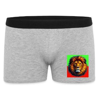 lion - Boxer Homme - gris chiné - Devant