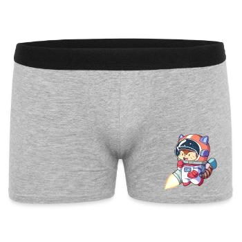 Astronaute chat en combinaison spatiale - Boxer Homme - gris chiné - Devant