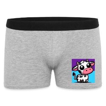 vache - Boxer Homme - gris chiné - Devant