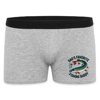 Papa Angel Buddy - Men's Boxer Shorts - heather grey - Front