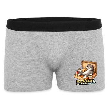 Pizza Cats Attitude - Boxer Homme - gris chiné - Devant