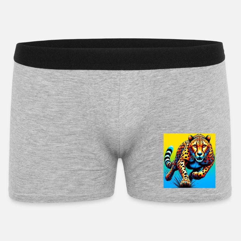 Gepard - Männer Boxer Shorts - Grau meliert