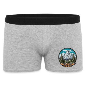 Summit dream in the forest panorama - Men's Boxer Shorts - heather grey - Front
