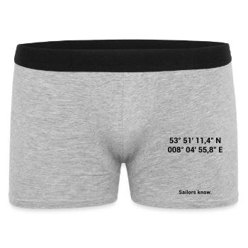Red Sand Lighthouse - Maritime North Sea Baltic Sea - Men's Boxer Shorts - heather grey - Front