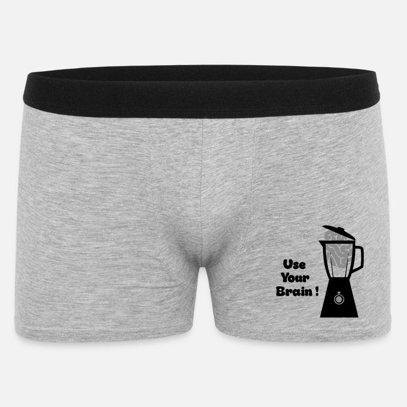 Utilise ton cerveau - Boxer Homme - gris chiné