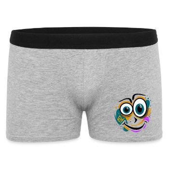 Drôle de visage éclaboussé - Boxer Homme - gris chiné - Devant
