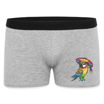 Sombrero drôle comique de perroquet - Boxer Homme - gris chiné - Devant