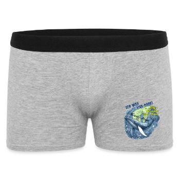 Buckelwal Timmy - Hope : Das Wunder von Poel - Männer Boxer Shorts - Grau meliert - Vorne
