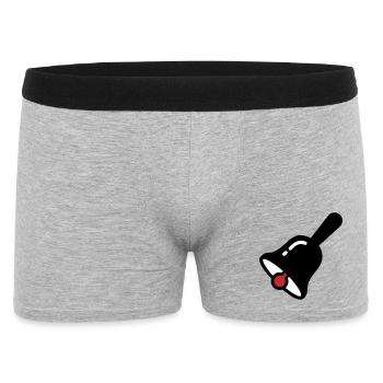 Sonnerie de cloche de l’école Rétro - Boxer Homme - gris chiné - Devant