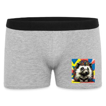 hedgehog - Men's Boxer Shorts - heather grey - Front
