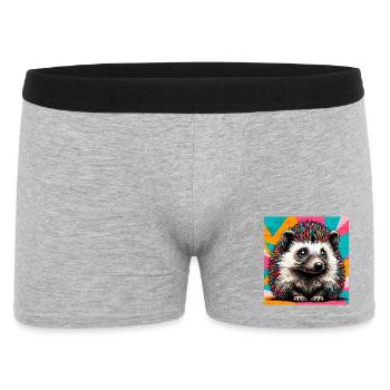 hedgehog - Men's Boxer Shorts - heather grey - Front