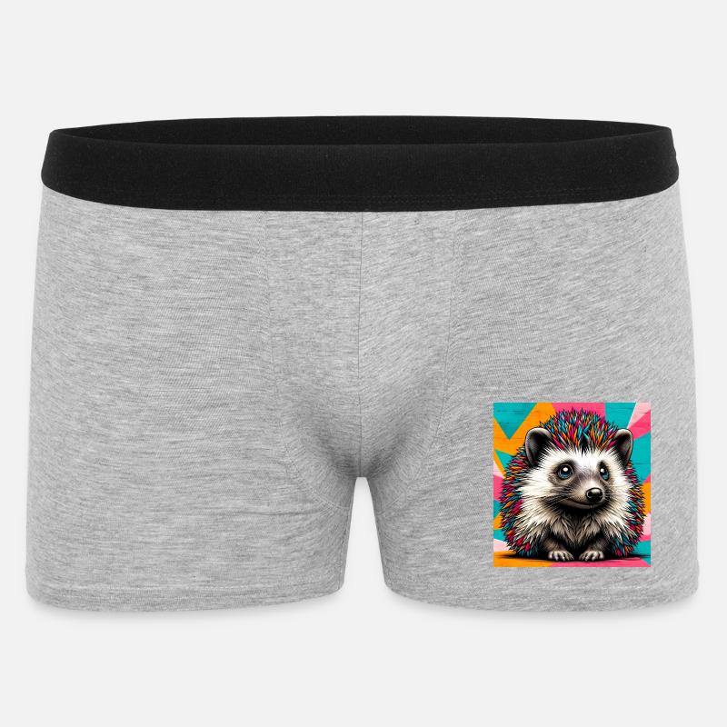 hérisson - Boxer Homme - gris chiné