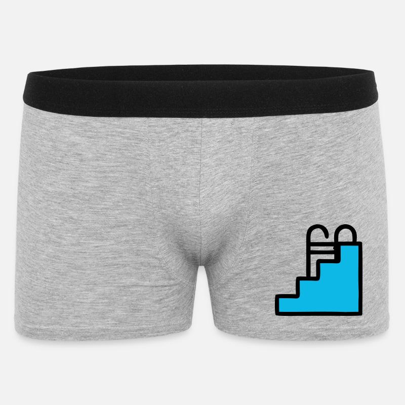 Pool Ladder Swimming Pool Icon - Men's Boxer Shorts - heather grey