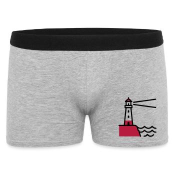 Marine maritime de la Côte du Phare - Boxer Homme - gris chiné - Devant