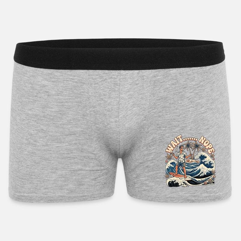 Attends non - Boxer Homme - gris chiné