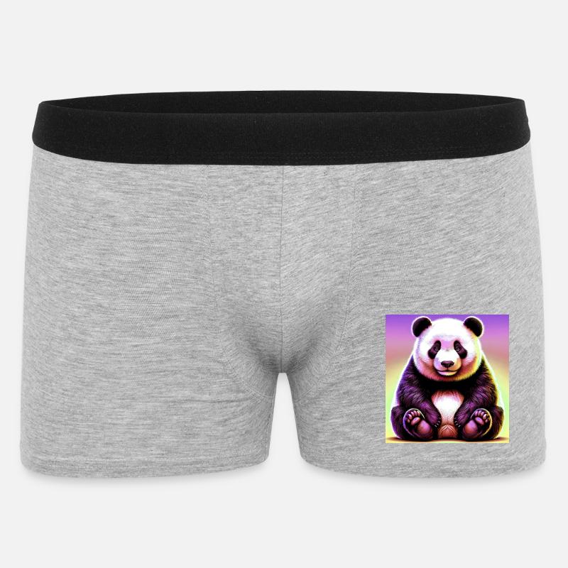 panda - Boxer Homme - gris chiné