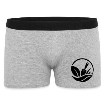 Motif de jardin de plantes à la pelle de jardinier - Boxer Homme - gris chiné - Devant