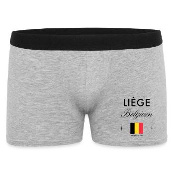 Liège Belgique Coordonnées Souvenir de voyage - Boxer Homme - gris chiné - Devant