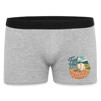 Find Me On The Field - Männer Boxer Shorts - Grau meliert - Vorne