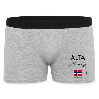 Souvenir de voyage des coordonnées de l’Alta Norway - Boxer Homme - gris chiné - Devant