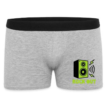 Rock Out Lautsprecher Icon - Männer Boxer Shorts - Grau meliert - Vorne