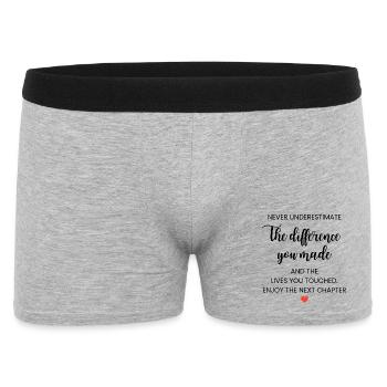 Never Underestimate the Difference You Made  - Men's Boxer Shorts - heather grey - Front