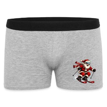 Noël du Père Noël snowboard - Boxer Homme - gris chiné - Devant