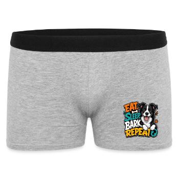 Border Collie - Boxer Homme - gris chiné - Devant
