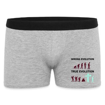 Evolution to the Cross: Faith Wins - Men's Boxer Shorts - heather grey - Front