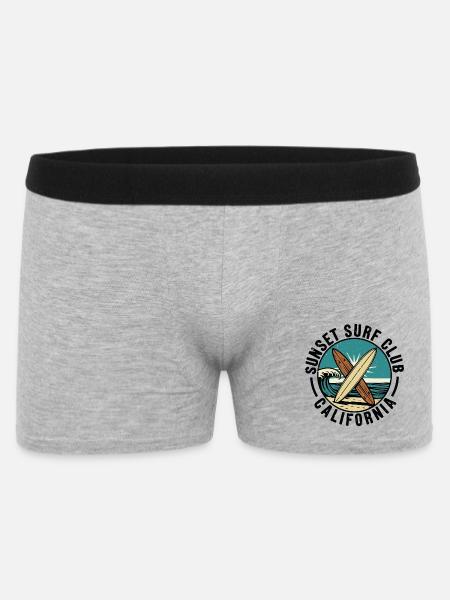 Sunset Surf Club - Männer Boxer Shorts - Grau meliert