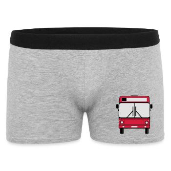 Busfahrer Bus Omnibus Schulbus Bus , Stadtbus (25) - Männer Boxer Shorts - Grau meliert - Vorne