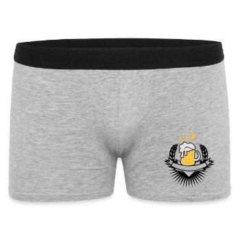 Une chope de bière comme un blason - Boxer Homme - gris chiné - Devant