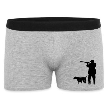 chasseur - Boxer Homme - gris chiné - Devant