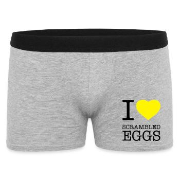 J’ADORE LES ŒUFS BROUILLÉS Rührei - Boxer Homme - gris chiné - Devant