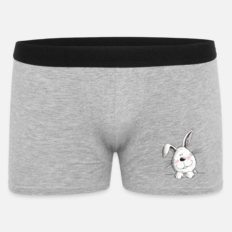 Funny rabbit I rabbit motif rabbit - Men's Boxer Shorts - heather grey