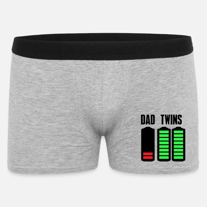 Neon Bar Equalizer auf Schwarz - Männer Boxer Shorts - Grau meliert
