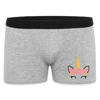 Queen of Flowers: The Majestic Unicorn - Men's Boxer Shorts - heather grey - Front