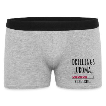 werdende Drillingsuroma Schwangerschaft Drillinge - Männer Boxer Shorts - Grau meliert - Vorne