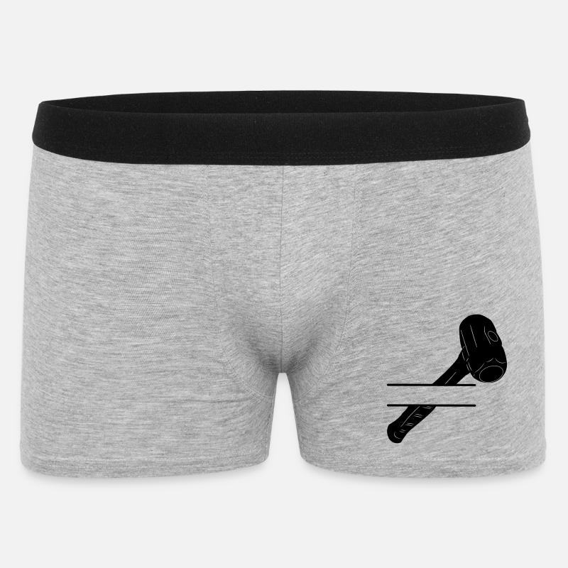 Hammermonogramm zum Abbruch - Männer Boxer Shorts - Grau meliert