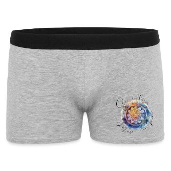 Floral life, sacred geometry, positive - Men's Boxer Shorts - heather grey - Front