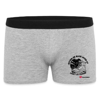 I LOVE TRAILRUNNING - Männer Boxer Shorts - Grau meliert - Vorne