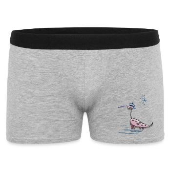 ahoi, maritim - Männer Boxer Shorts - Grau meliert - Vorne