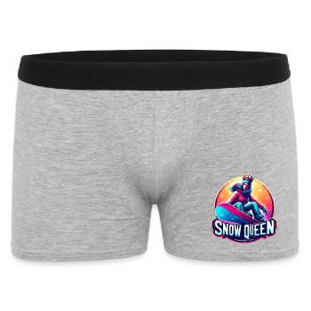 Reine des neiges Snowboard d’hiver Queen Design - Boxer Homme - gris chiné - Devant