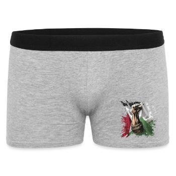 Drapeau du poing de la Palestine libre Gaza - Boxer Homme - gris chiné - Devant