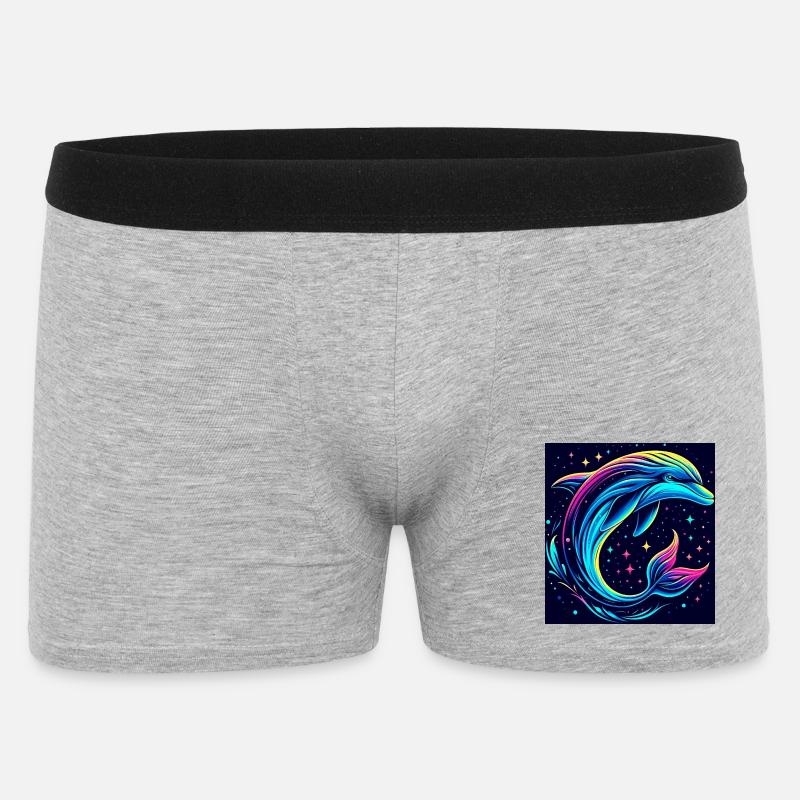 Delfin - Männer Boxer Shorts - Grau meliert