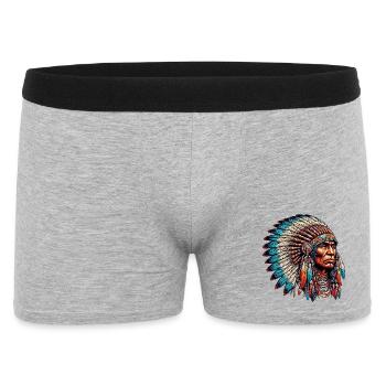 American Indian American Red Skin - Men's Boxer Shorts - heather grey - Front