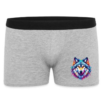 Wolf - Männer Boxer Shorts - Grau meliert - Vorne