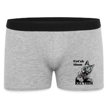 Catch them CAT - Men's Boxer Shorts - heather grey - Front