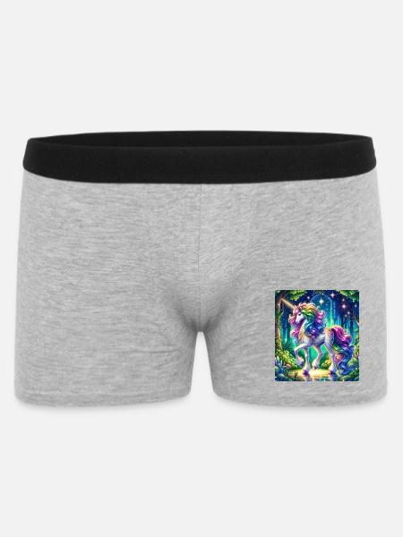 Fantaisie Licorne Chevaux Fans Licorne Amoureux - Boxer Homme - gris chiné