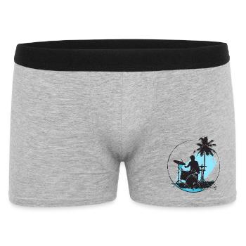 Dessin de batteur - Boxer Homme - gris chiné - Devant